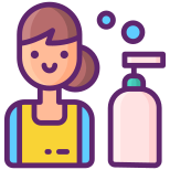 外部沐浴家庭服务 Flaticons 线性颜色平面图标 icon