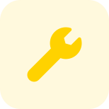 Wrench as a maintenance logotype for computer operating system icon