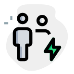 Family users with a flash layout isolated on a white background icon