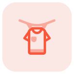 Drying clothes with the clips on a string outside icon
