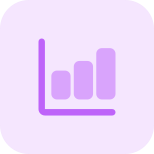 Uptrend bar graph analysis infographics layout represented icon