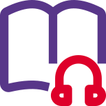 Book on audio editing isolated on a white background icon