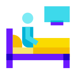 Ver TV en la cama icon
