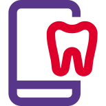 Externes-Handy-zur-Buchung-eines-bevorstehenden-zahnärztlichen-Besuchstermins-Zahnmedizin-Duo-tal-revivo icon