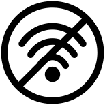 No wireless internet connectivity in a specific area icon