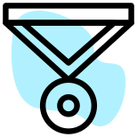 Medal for honor in sports for the achievement icon