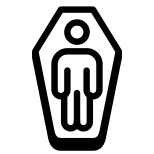 homem morto em um caixão icon