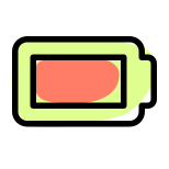 Battery full charged logotype isolated on white background icon