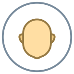 Пользователь в кружке тип кожи 3 icon