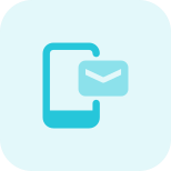 Email on cell phone icon