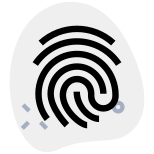 Finger scan feature on smartphone and secure devices icon