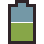 Halb aufgeladene Batterie icon