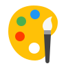 Paint Palette With Brush
