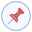 Pin in circle icon