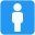 Man toilet avatar as an indication for males icon