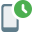 Mobile phone timer or stopwatch function logotype icon