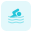 Swimming pool service on three stars above hotel booking icon