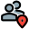 Users location of a remote working employee icon