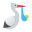 Cigogne portant un paquet icon