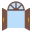 ingresso principale aperto icon