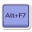 tecla alt-mais-f7 icon