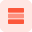 Horizontal lines with three layer cells in frame icon