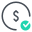 Cheque dolar icon