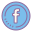 Значки Facebook в форме круга icon