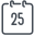 Calendar 25 icon