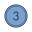 Circled 3 C icon