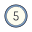 5 en círculo icon
