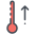 Thermometer nach oben icon
