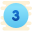 3 en círculo icon