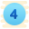 Circled 4 icon