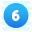 Circled 6 icon