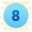 8 en círculo icon