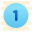 1 en círculo icon