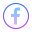 Значки Facebook в форме круга icon