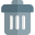 Trash can with lid isolated on awhite background icon