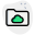 Folder on a cloud server with online content icon