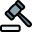 Judge Mallet hammer isolated on a white background icon