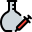 Blood serum testing at laboratory isolated on a white background icon