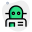 Modern robotic design isolated on a white background icon