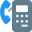 Payphone with receiver and a base unit isolated on a white background icon