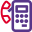 Payphone with receiver and a base unit isolated on a white background icon