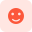 Smiley face emoji with a smile for internet messenger icon