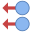 Deslizar a la izquierda con dos dedos icon