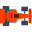 Vista superior de carro de corrida da F1 icon