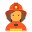 Bombero de sexo femenino icon