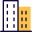 Prime location skyscraper huge office building layout icon